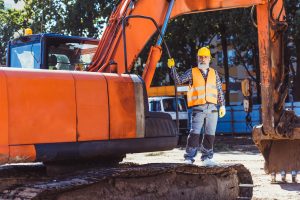 excavator with medium bucket size
