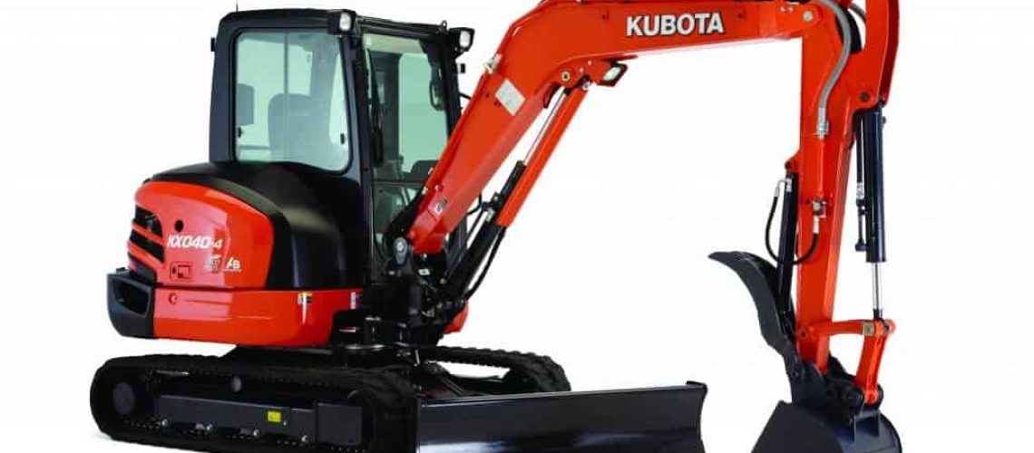 Compact Kubota mini excavator for construction and landscaping projects.