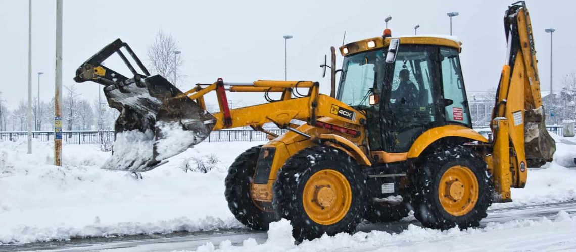 wheel loader snow removal