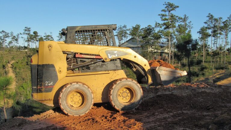 Heavy machinery for construction and land development.