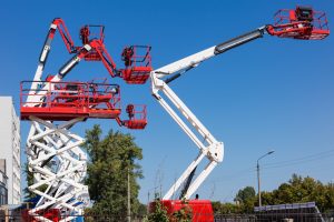 Aerial lifts and boom lifts at Mountain West Rentals & Sales for construction and maintenance.